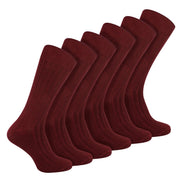 Mens Plain Coloured Cotton Rich Ribbed Dress Socks