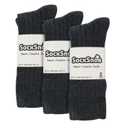 Mens Plain Coloured Cotton Rich Ribbed Dress Socks
