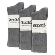 Mens Plain Coloured Cotton Rich Ribbed Dress Socks