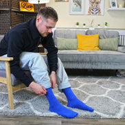 Mens Plain Coloured Cotton Rich Ribbed Dress Socks