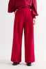 Tyler Fine Twill Pleat Front Wide Leg Trouser - Chilli Red