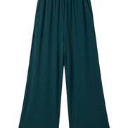 Miller Wide Leg Jersey Trouser - Forest Green