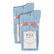 4 Pack Ladies Cashmere Boot Socks | Breathable Cozy Ribbed Wool Bed Socks