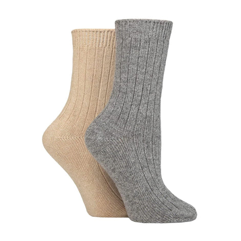 2 Pack Ladies Cashmere Wool Bed Socks for Sleep