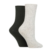 2 Pack Ladies Cashmere Wool Bed Socks for Sleep