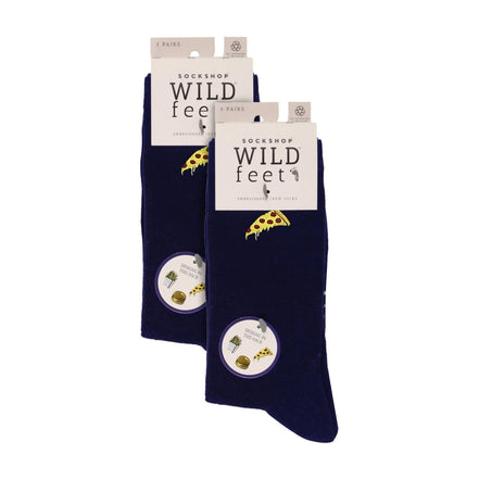 6 Pairs Ladies Multipack Black Novelty Socks: Embroidered Crew Cotton Socks