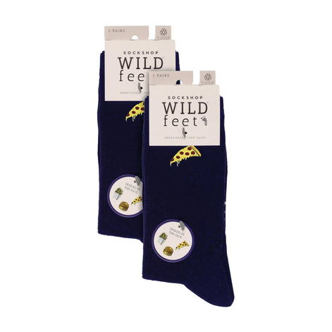 6 Pairs Ladies Multipack Black Novelty Socks: Embroidered Crew Cotton Socks