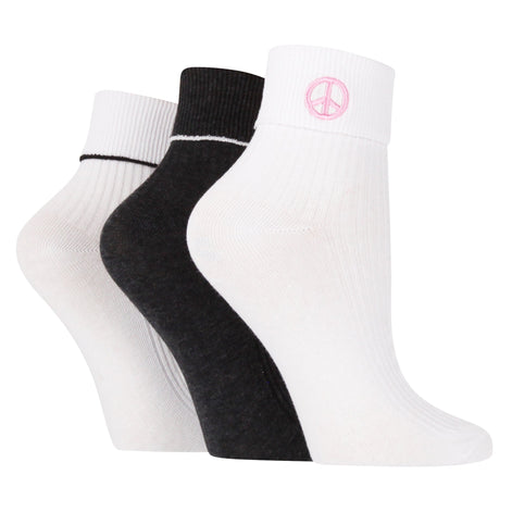 6 Pair Ladies Turn Over Lounge Socks