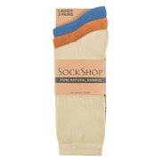 3 Pack Ladies Plain Bamboo Socks - Soft Breathable Everyday Comfort Socks