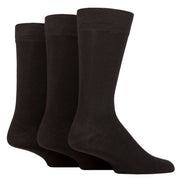 3 Pack Mens Plain and Patterned Bamboo Socks - Soft Breathable Everyday Comfort