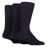 3 Pack Mens Plain and Patterned Bamboo Socks - Soft Breathable Everyday Comfort