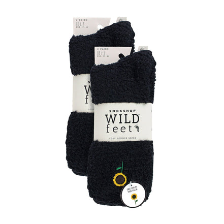 4 Pack Ladies Fleece Thermal Slipper Lounge Bed Socks for Ultimate Comfort