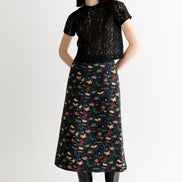 Rufaro Lace Trim Short Sleeve Blouse - Black