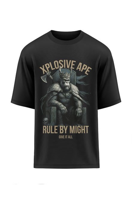 XAPE Rule by Might Oversized Tee - Black