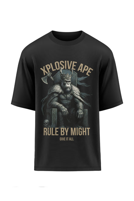 XAPE Rule by Might Oversized Tee - Black