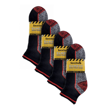 Mens Ankle Soft Breathable Bamboo Work Socks for Summer (Multipack Options)