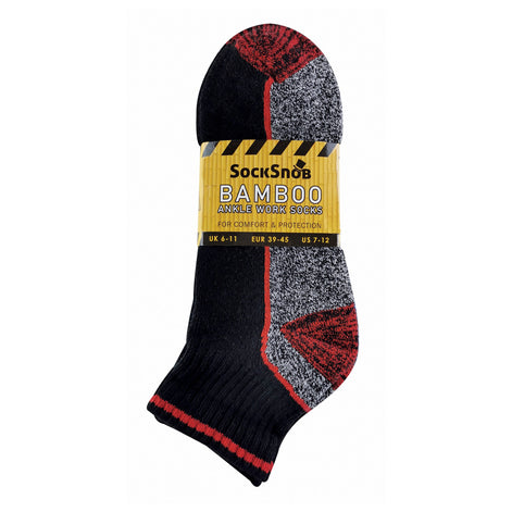 Mens Ankle Soft Breathable Bamboo Work Socks for Summer (Multipack Options)