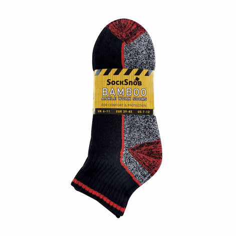 Mens Ankle Soft Breathable Bamboo Work Socks for Summer (Multipack Options)