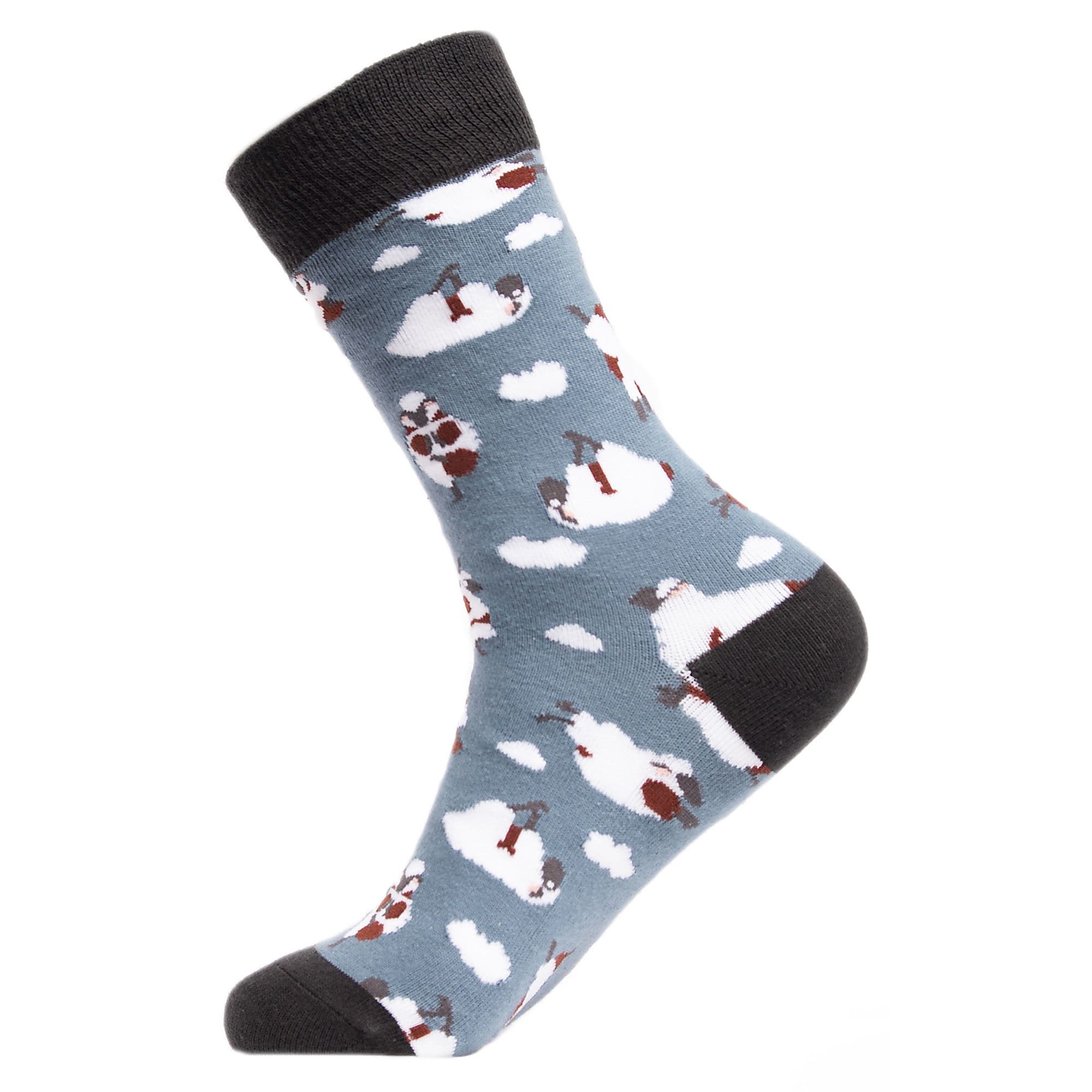 1 Pack Men's & Ladies Animal Design Crew Cotton Socks