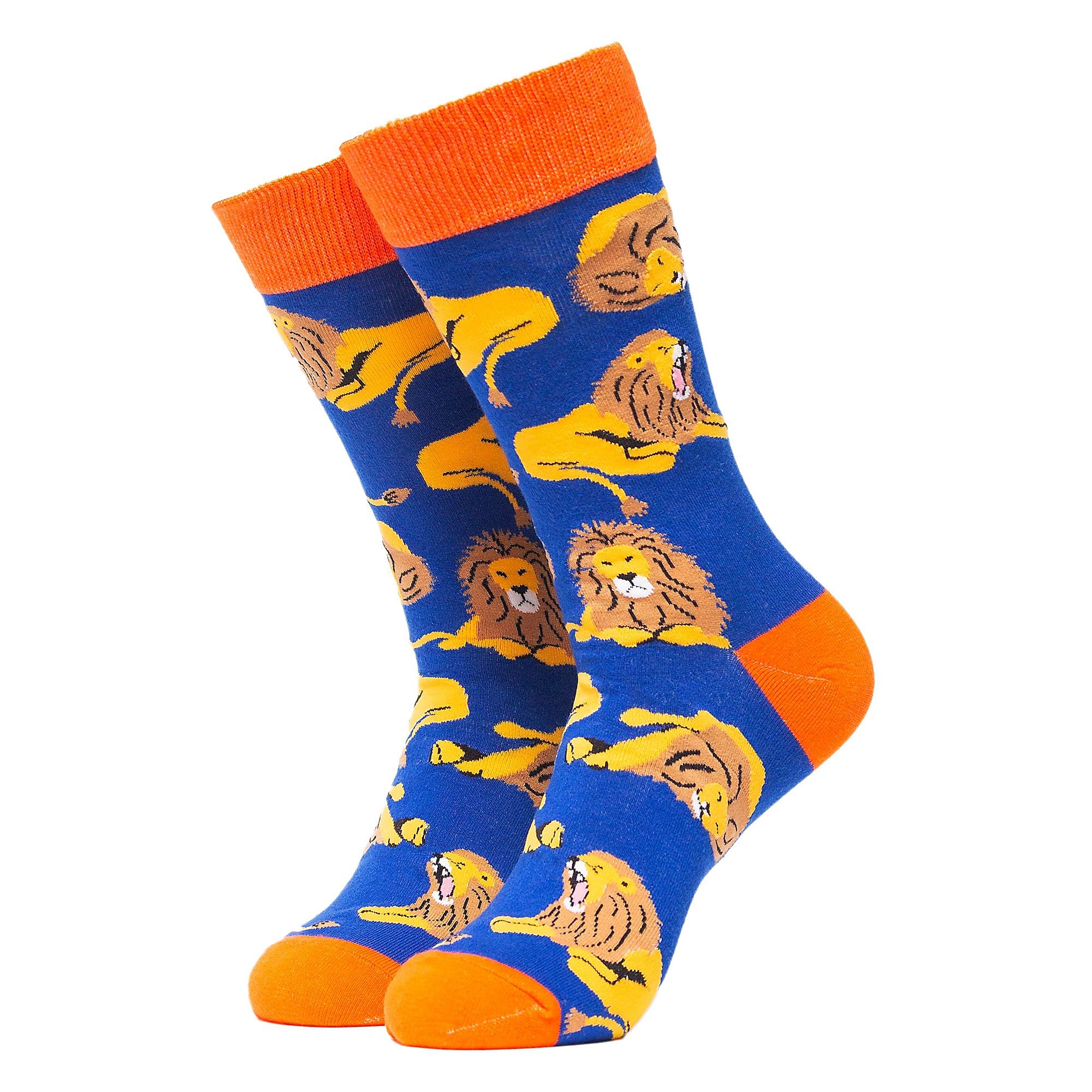 1 Pack Men's & Ladies Animal Design Crew Cotton Socks