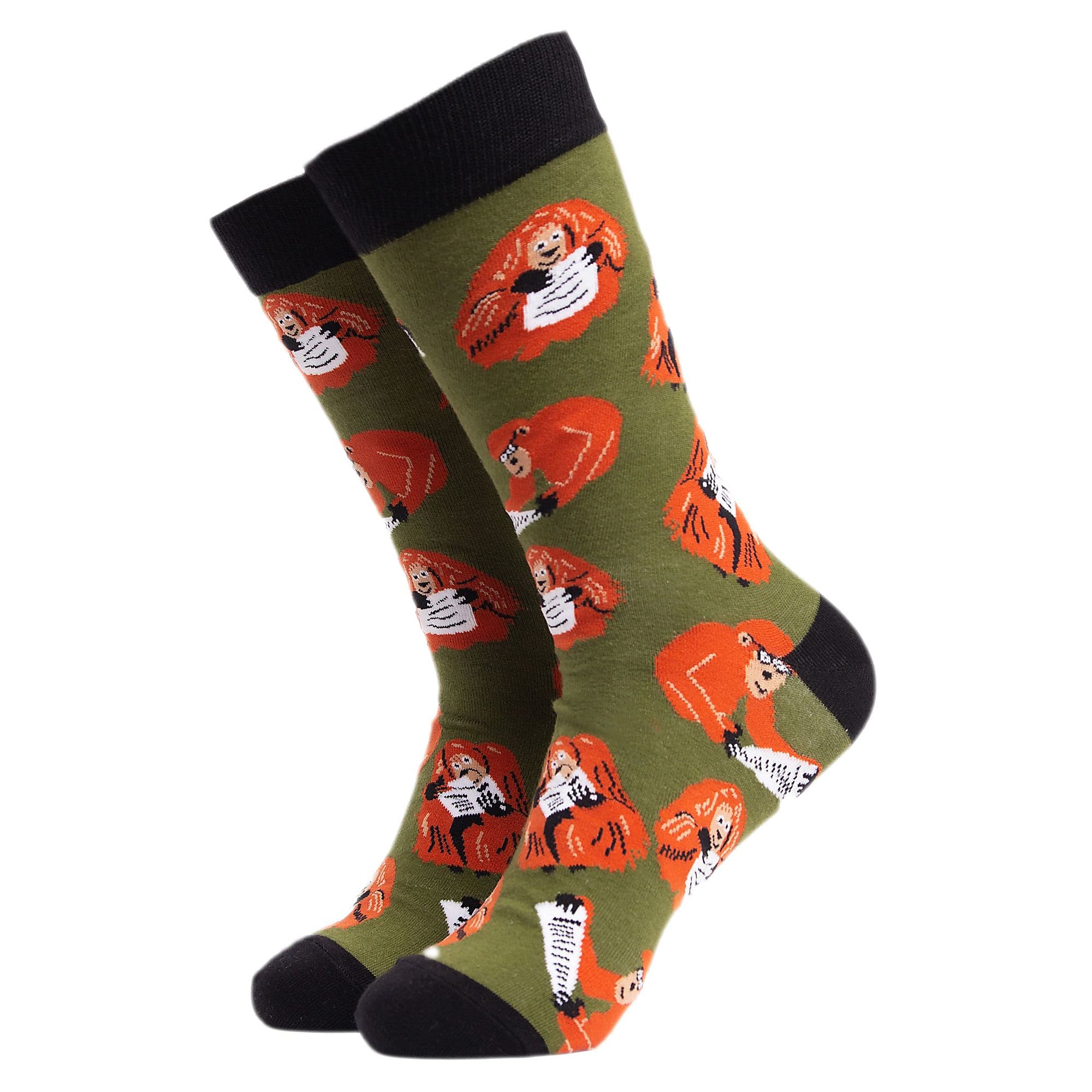1 Pack Men's & Ladies Animal Design Crew Cotton Socks