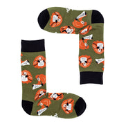 1 Pack Men's & Ladies Animal Design Crew Cotton Socks