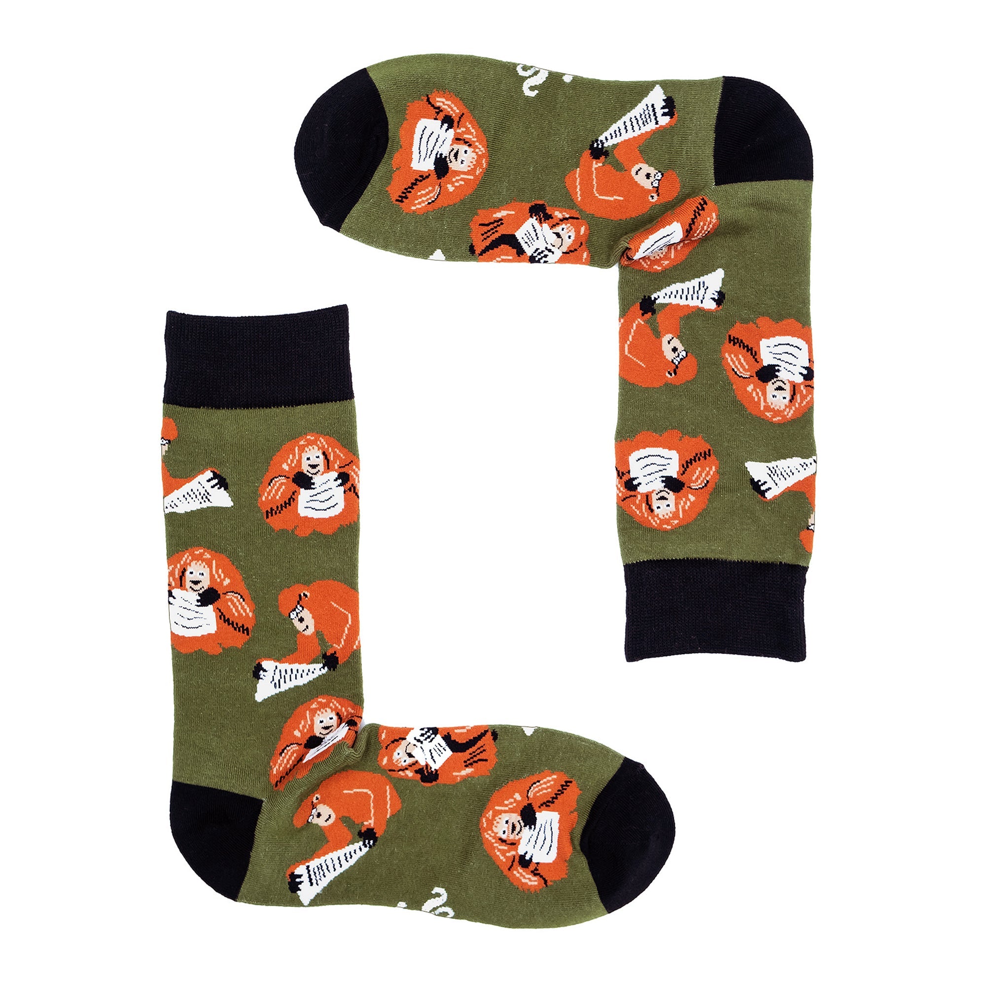 1 Pack Men's & Ladies Animal Design Crew Cotton Socks
