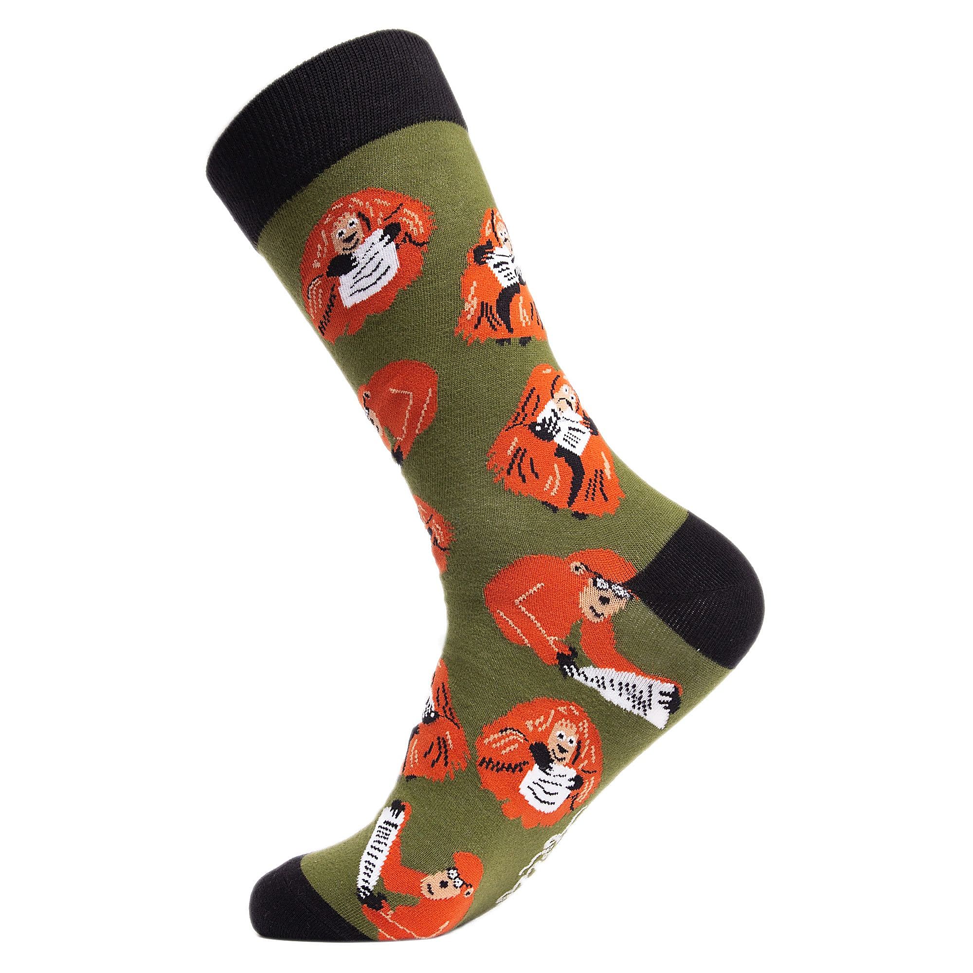 1 Pack Men's & Ladies Animal Design Crew Cotton Socks