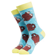 1 Pack Men's & Ladies Animal Design Crew Cotton Socks