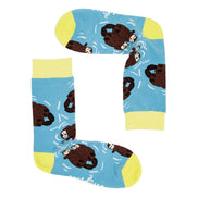 1 Pack Men's & Ladies Animal Design Crew Cotton Socks