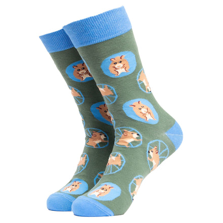 1 Pack Men's & Ladies Animal Design Crew Cotton Socks