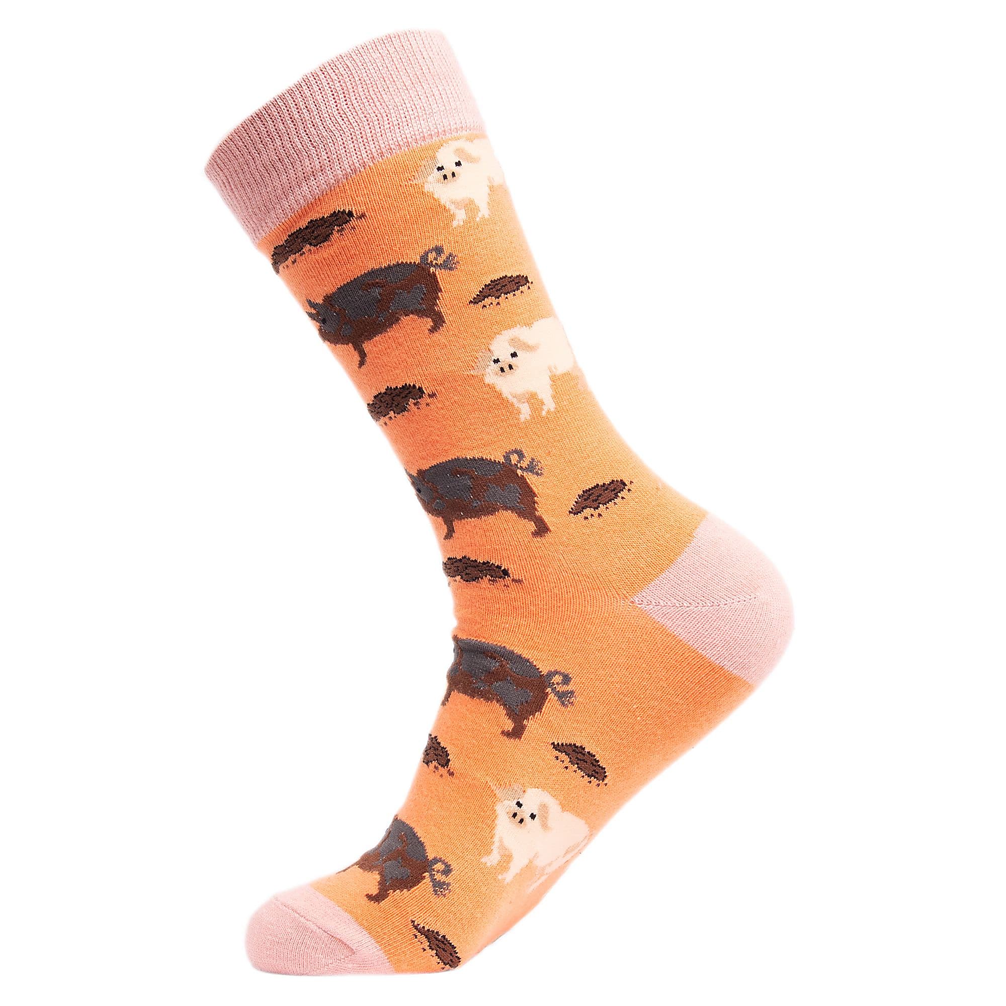1 Pack Men's & Ladies Animal Design Crew Cotton Socks