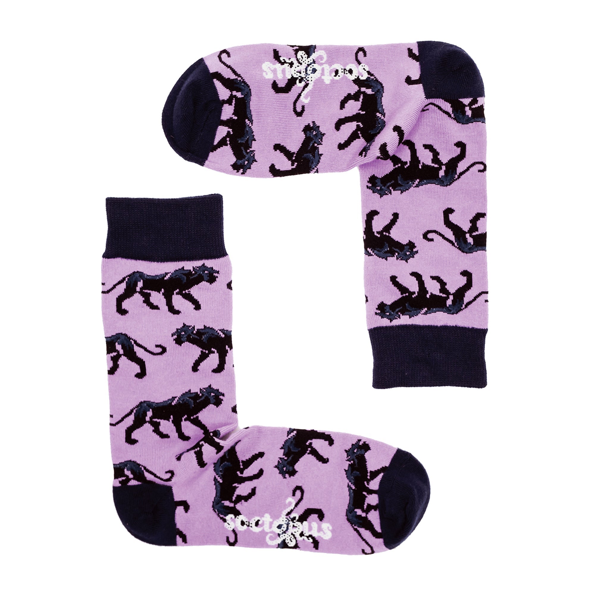 1 Pack Men's & Ladies Animal Design Crew Cotton Socks