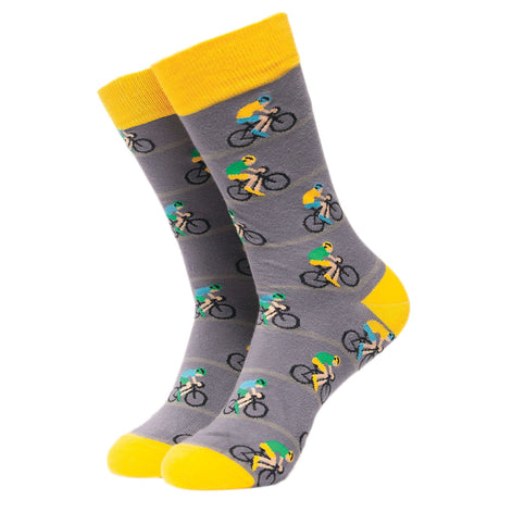 1 Pack Men's & Ladies Sports Themed Crew Cotton Socks