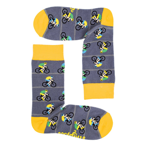 1 Pack Men's & Ladies Sports Themed Crew Cotton Socks
