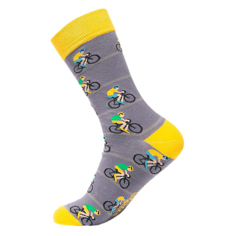 1 Pack Men's & Ladies Sports Themed Crew Cotton Socks
