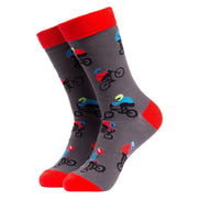 1 Pack Men's & Ladies Sports Themed Crew Cotton Socks