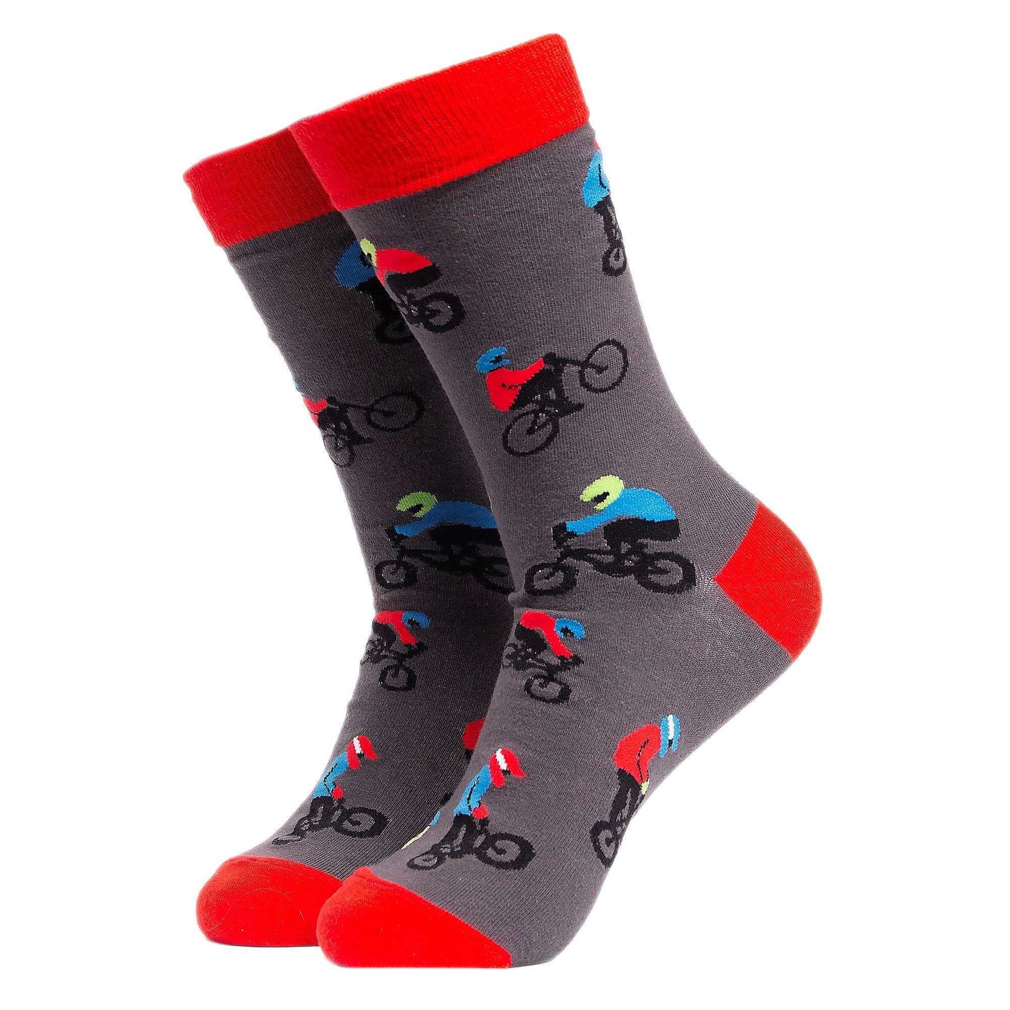 1 Pack Men's & Ladies Sports Themed Crew Cotton Socks