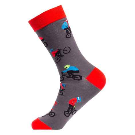 1 Pack Men's & Ladies Sports Themed Crew Cotton Socks