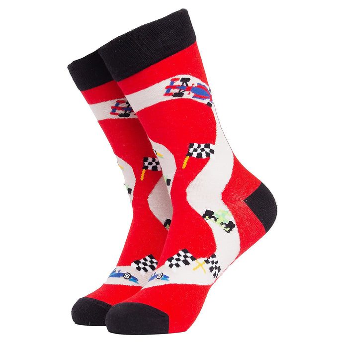 1 Pack Men's & Ladies Sports Themed Crew Cotton Socks