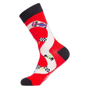 1 Pack Men's & Ladies Sports Themed Crew Cotton Socks