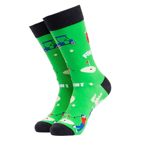 1 Pack Men's & Ladies Sports Themed Crew Cotton Socks
