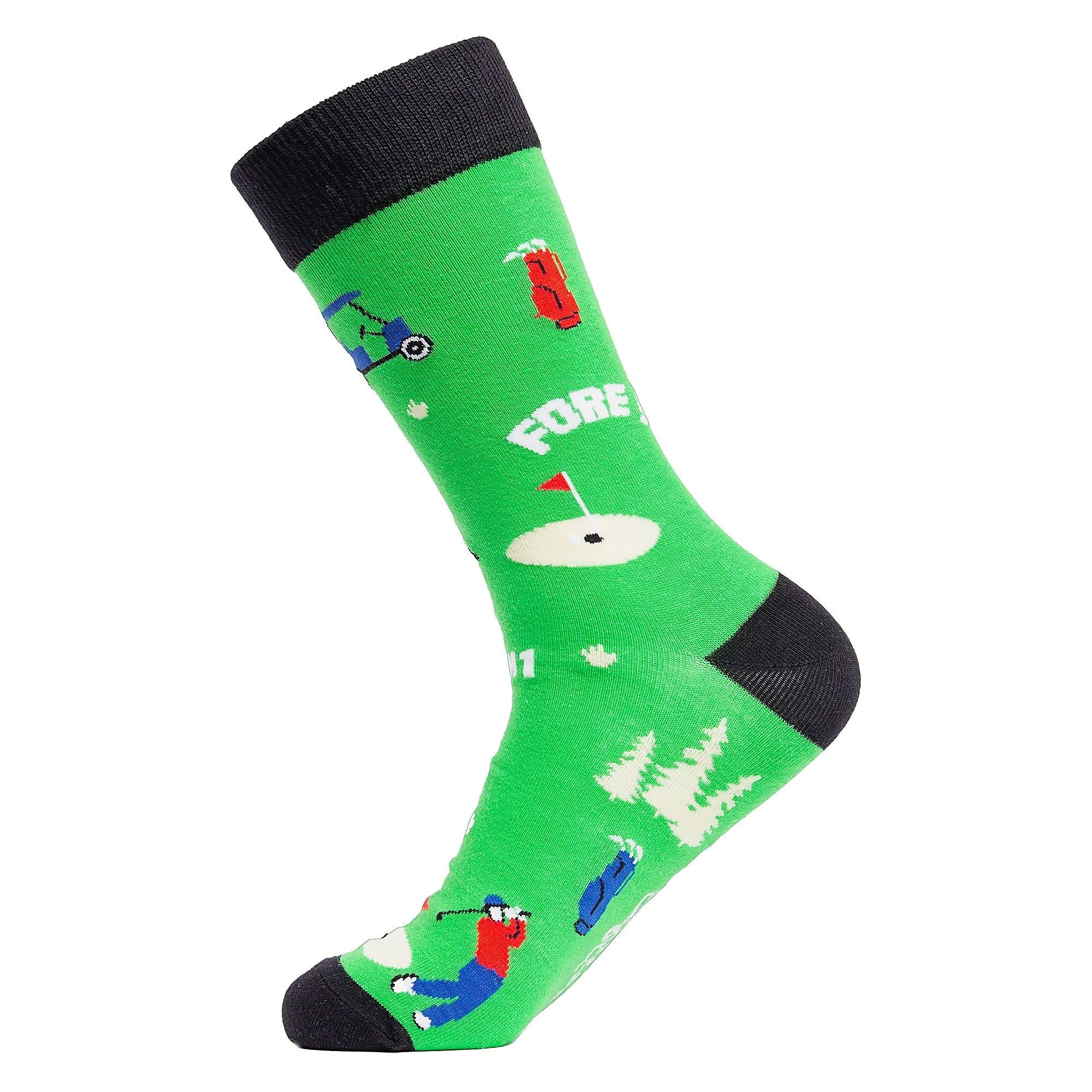 1 Pack Men's & Ladies Sports Themed Crew Cotton Socks