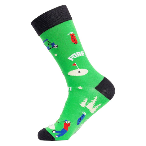 1 Pack Men's & Ladies Sports Themed Crew Cotton Socks