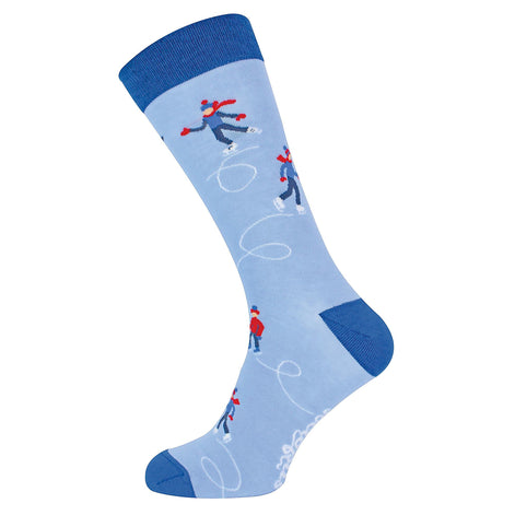 1 Pack Men's & Ladies Sports Themed Crew Cotton Socks