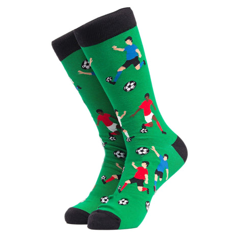1 Pack Men's & Ladies Sports Themed Crew Cotton Socks