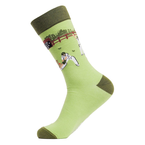 1 Pack Men's & Ladies Sports Themed Crew Cotton Socks