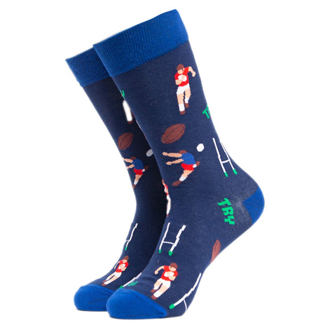 1 Pack Men's & Ladies Sports Themed Crew Cotton Socks