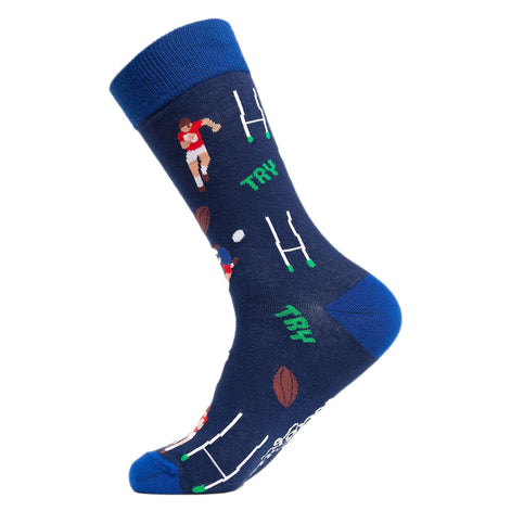 1 Pack Men's & Ladies Sports Themed Crew Cotton Socks