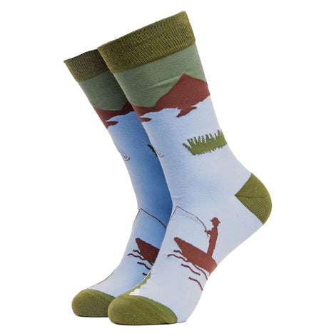 1 Pack Men's & Ladies Sports Themed Crew Cotton Socks